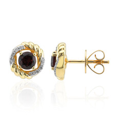 Boucles d'oreilles en or et Rubis de Songea