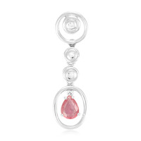 Pendentif en argent et Saphir Padparadscha