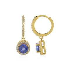 Boucles d'oreilles en argent et Tanzanite
