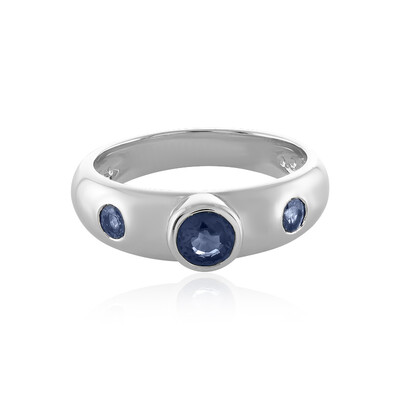 Bague en argent et Saphir bleu