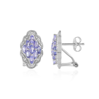 Boucles d'oreilles en argent et Tanzanite
