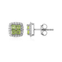Boucles d'oreilles en argent et Péridot de l'Arizona