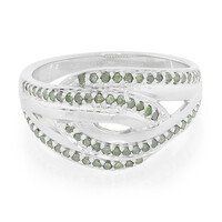 Bague en argent et Diamant fantaisie