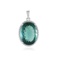 Pendentif en argent et Fluorite verte