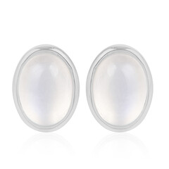 Boucles d'oreilles en argent et Pierre de lune de Tanzanie