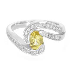 Bague en argent et Béryl jaune