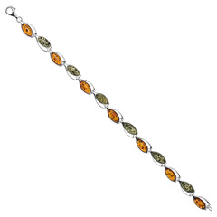 Bracelet en argent et Ambre baltique