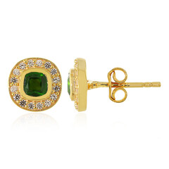 Boucles d'oreilles en argent et Diopside de Russie