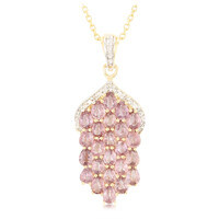 Collier en or et Saphir Padparadscha non chauffé (AMAYANI)
