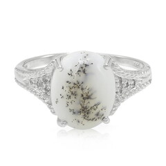Bague en argent et Agate dendritique