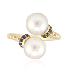 Bague en or et Perle blanche des mers du sud (Michelle Albala)