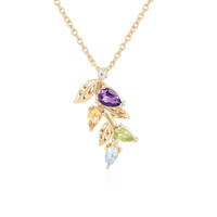 Collier en argent et Améthyste de Zambie