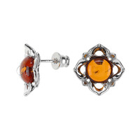 Boucles d'oreilles en argent et Ambre baltique