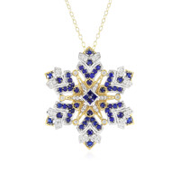 Collier en argent et Spinelle bleu cobalt (Gems en Vogue)