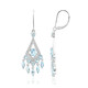 Boucles d'oreilles en argent et Topaze bleu ciel