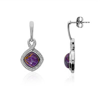 Boucles d'oreilles en argent et Turquoise pourpre de Mohavie