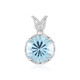 Pendentif en argent et Topaze bleu ciel