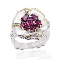 Bague en argent et Grenat Rhodolite (Dallas Prince Designs)
