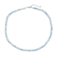 Collier en argent et Aigue-marine