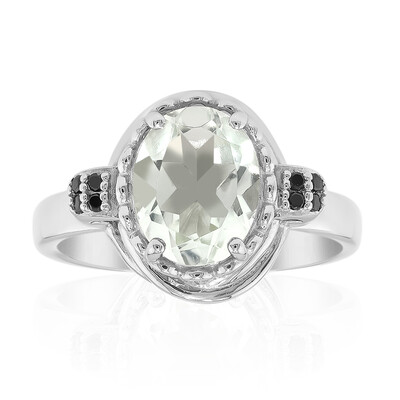 Bague en argent et Améthyste verte