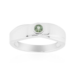 Bague en argent et Saphir vert de Tuléar  (Pallanova)