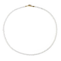 Collier en argent et Pierre de Lune arc-en-ciel