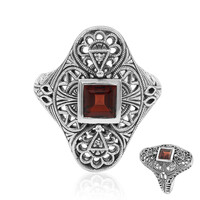Bague en argent et Grenat du Mozambique