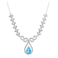 Collier en argent et Topaze bleu Suisse