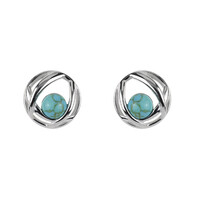 Boucles d'oreilles en argent et Turquoise