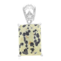 Pendentif en argent et Jaspe Dalmatien