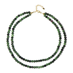 Collier en argent et Rubis Zoïsite