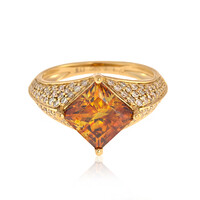 Bague en or et Sphalérite (de Melo)