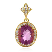 Pendentif en argent et Fluorite rose du Mexique