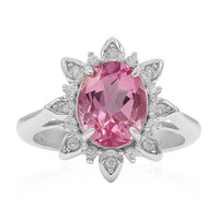 Bague en argent et Topaze mystique flamant rose
