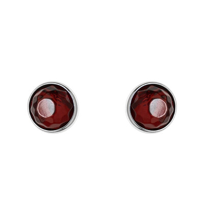 Boucles d'oreilles en argent et Ambre rouge de Colombie (dagen)