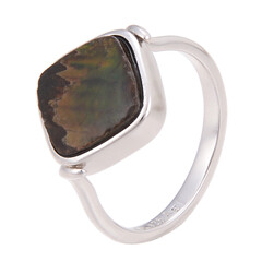 Bague en argent et Ammolite