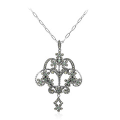Collier en argent et Emeraude