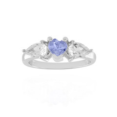 Bague en argent et Topaze blanche