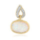 Pendentif en or et Opale blanche du Brésil