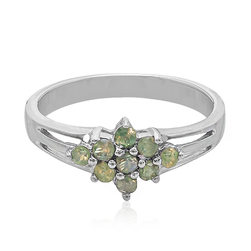 Bague Alexandrite Naturelle Argent 925 - Pierre Changeante, Taille 7.5, Art Déco, Neuve Sans Boîte