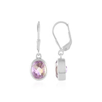 Boucles d'oreilles en argent et Amétrine