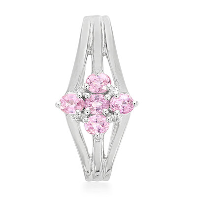Pendentif en argent et Saphir Padparadscha
