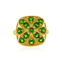 Bague en argent et Diopside de Russie