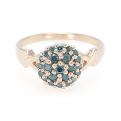 Bague en argent et Diamant fantaisie