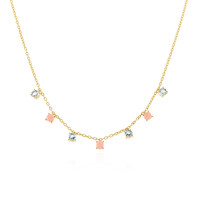 Collier en argent et Opale rose