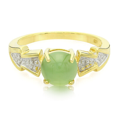 Bague en argent et Chrysoprase impériale