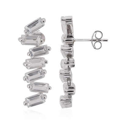 Boucles d'oreilles en argent et Topaze blanche