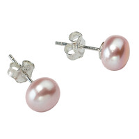 Boucles d'oreilles en argent et Perle de culture d'eau douce