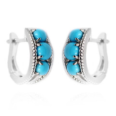 Boucles d'oreilles en argent et Turquoise Sleeping Beauty (Anne Bever)