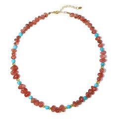Collier en argent et Rhodochrosite